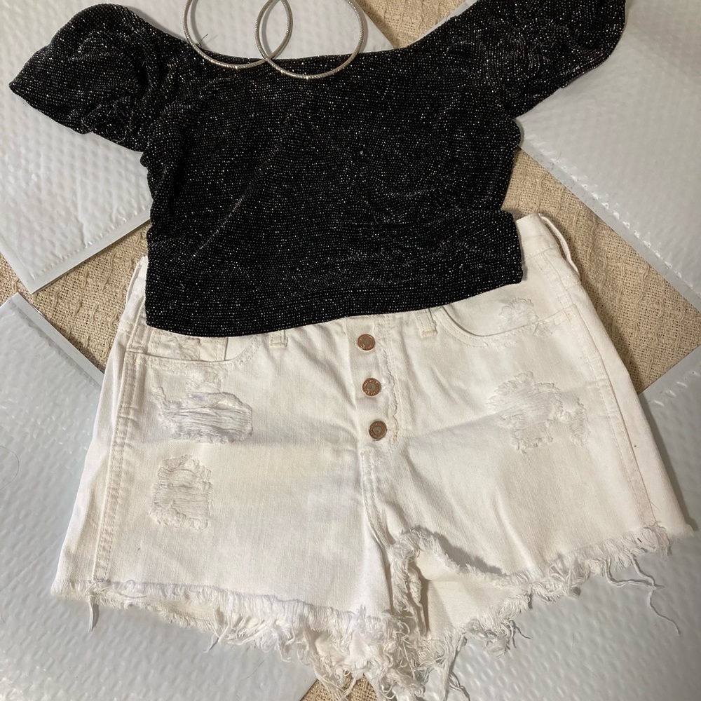 White Holister shorts